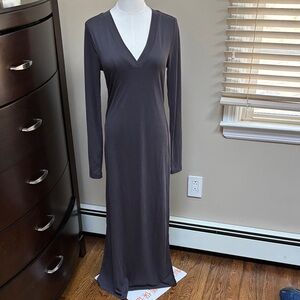 SPLENDID Elegant Long Sleeve Gray Dress